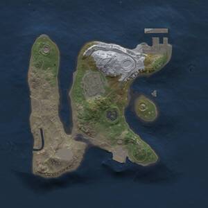 Thumbnail Rust Map: Procedural Map, Size: 1800, Seed: 1212866152, 3 Monuments