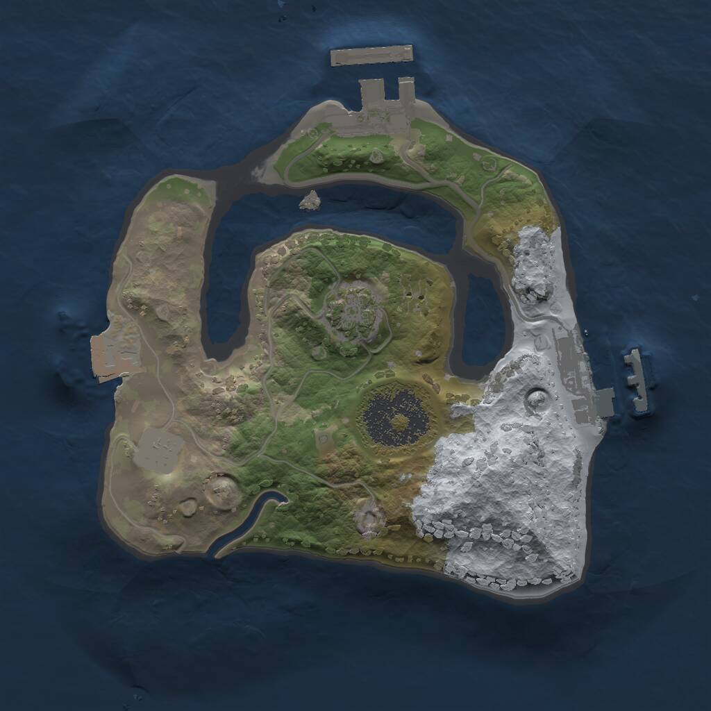 Rust Map: Procedural Map, Size: 1750, Seed: 1761889578, 4 Monuments