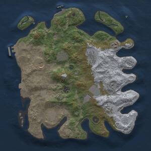 Thumbnail Rust Map: Procedural Map, Size: 3500, Seed: 1204963847, 15 Monuments