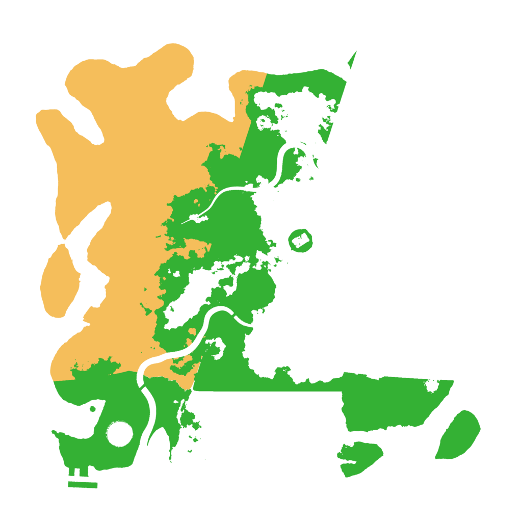 Biome Rust Map: Procedural Map, Size: 3600, Seed: 235754007