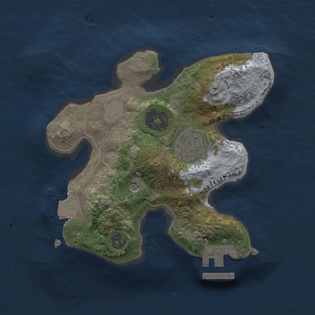 Rust Map: Procedural Map, Size: 2000, Seed: 72926809, 4 Monuments