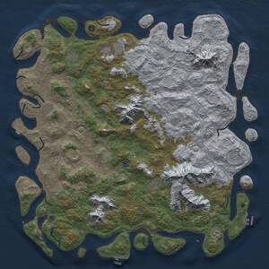 Thumbnail Rust Map: Procedural Map, Size: 6000, Seed: 1471376453, 17 Monuments