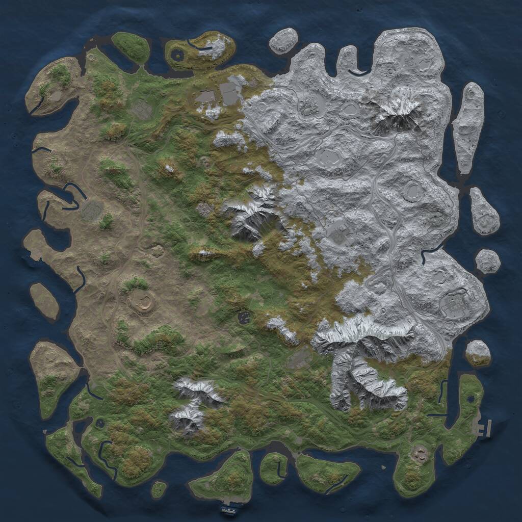 Rust Map: Procedural Map, Size: 6000, Seed: 1471376453, 17 Monuments