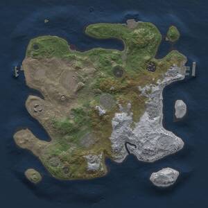 Thumbnail Rust Map: Procedural Map, Size: 3000, Seed: 154172942, 12 Monuments