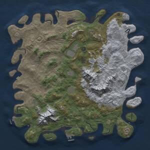 Thumbnail Rust Map: Procedural Map, Size: 5000, Seed: 744287673, 17 Monuments