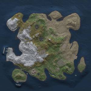 Thumbnail Rust Map: Procedural Map, Size: 3055, Seed: 50001, 12 Monuments