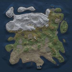 Thumbnail Rust Map: Procedural Map, Size: 3500, Seed: 1173609900, 16 Monuments