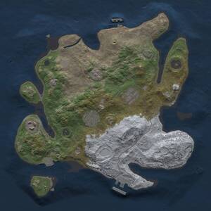 Thumbnail Rust Map: Procedural Map, Size: 3000, Seed: 1370011984, 10 Monuments