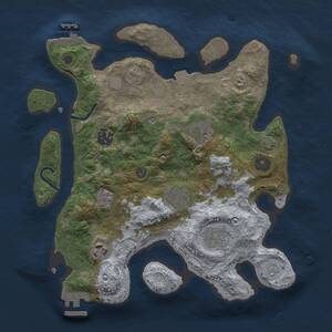 Thumbnail Rust Map: Procedural Map, Size: 3050, Seed: 1355877912, 12 Monuments