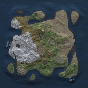 Thumbnail Rust Map: Procedural Map, Size: 3000, Seed: 541263373, 12 Monuments