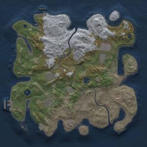 Thumbnail Rust Map: Procedural Map, Size: 3500, Seed: 67429101, 14 Monuments