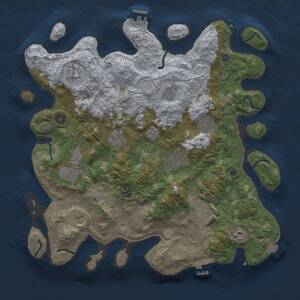 Thumbnail Rust Map: Procedural Map, Size: 4000, Seed: 972140269, 17 Monuments