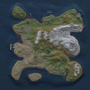 Thumbnail Rust Map: Procedural Map, Size: 3000, Seed: 1947243227, 10 Monuments