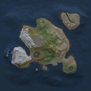 Thumbnail Rust Map: Procedural Map, Size: 2000, Seed: 1491620582, 3 Monuments