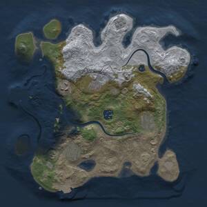 Thumbnail Rust Map: Procedural Map, Size: 3000, Seed: 1968655622, 11 Monuments