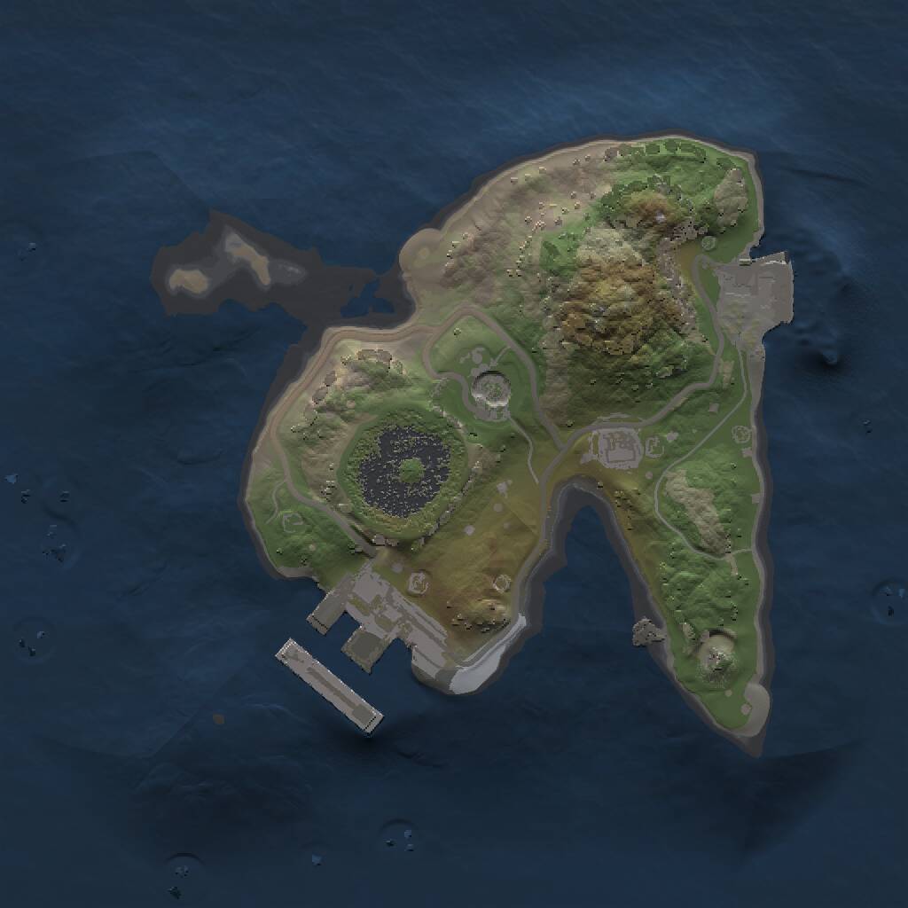 Rust Map: Procedural Map, Size: 1500, Seed: 13371341, 3 Monuments