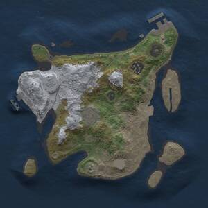 Thumbnail Rust Map: Procedural Map, Size: 2500, Seed: 5043255, 7 Monuments