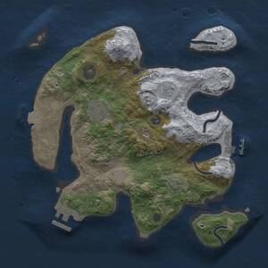 Thumbnail Rust Map: Procedural Map, Size: 2700, Seed: 1856671614, 7 Monuments