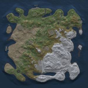 Thumbnail Rust Map: Procedural Map, Size: 4000, Seed: 1118285374, 15 Monuments