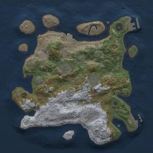 Thumbnail Rust Map: Procedural Map, Size: 3000, Seed: 65874, 10 Monuments