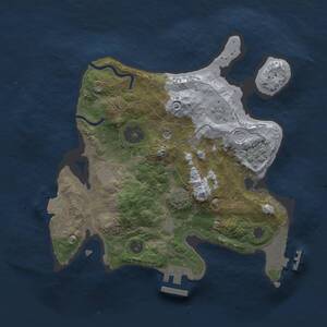 Thumbnail Rust Map: Procedural Map, Size: 2500, Seed: 45674675, 7 Monuments