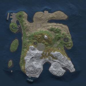 Thumbnail Rust Map: Procedural Map, Size: 2500, Seed: 789673345, 6 Monuments