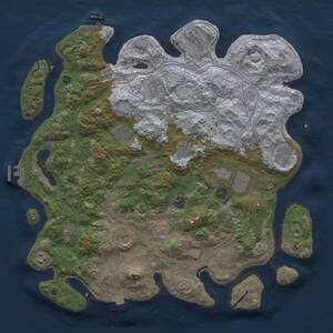 Thumbnail Rust Map: Procedural Map, Size: 4300, Seed: 1506741587, 17 Monuments