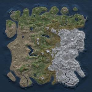 Thumbnail Rust Map: Procedural Map, Size: 4250, Seed: 464018229, 15 Monuments