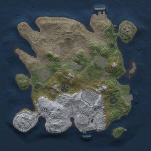 Thumbnail Rust Map: Procedural Map, Size: 3000, Seed: 2032471207, 11 Monuments