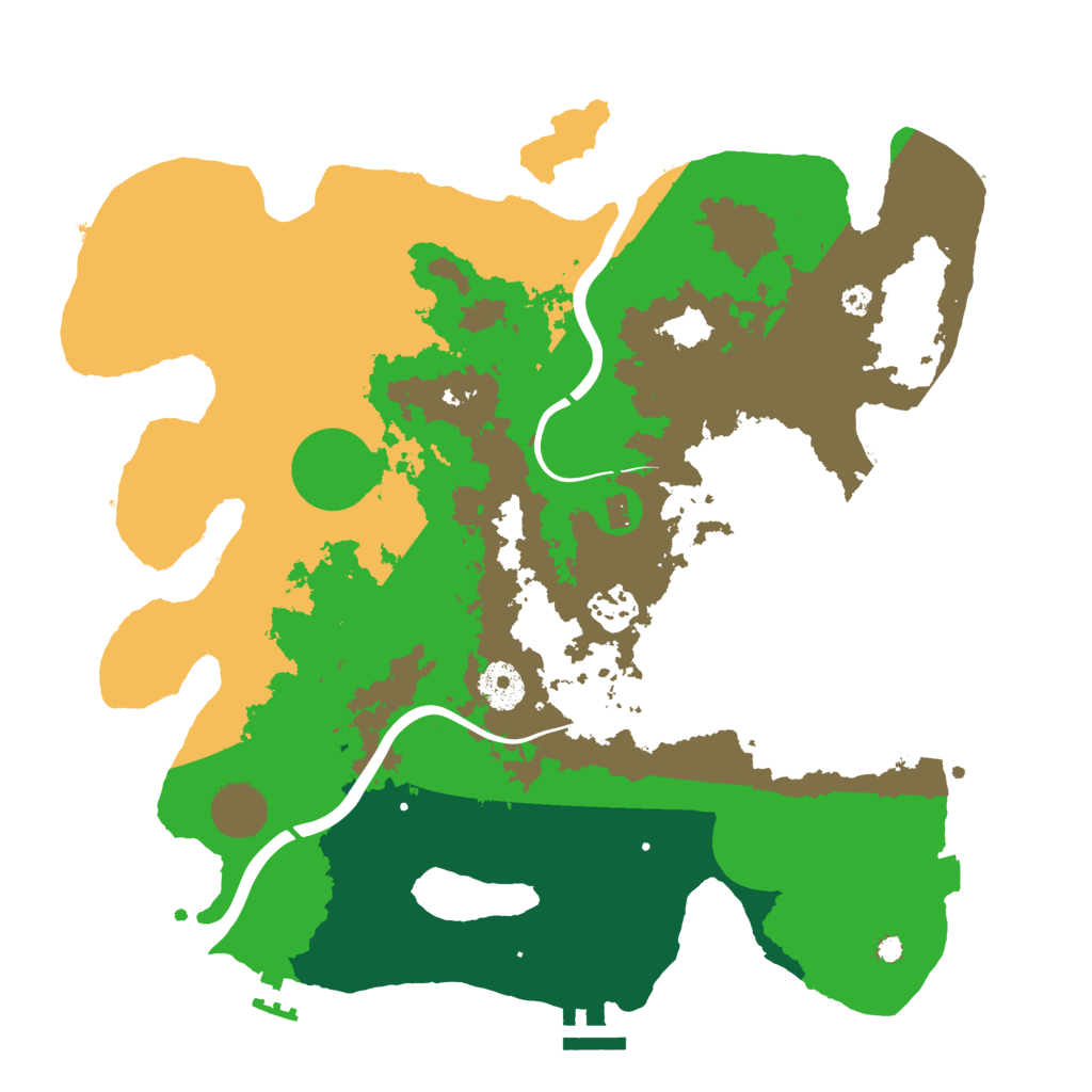 Biome Rust Map: Procedural Map, Size: 3500, Seed: 148332227