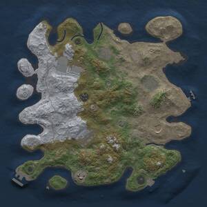 Thumbnail Rust Map: Procedural Map, Size: 3500, Seed: 927547033, 14 Monuments