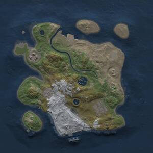 Thumbnail Rust Map: Procedural Map, Size: 2500, Seed: 75381847, 7 Monuments