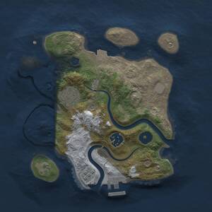 Thumbnail Rust Map: Procedural Map, Size: 2500, Seed: 75381847, 7 Monuments