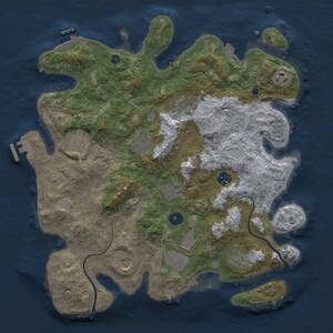 Thumbnail Rust Map: Procedural Map, Size: 3750, Seed: 1814872294, 16 Monuments