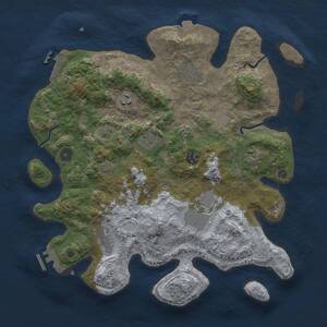 Thumbnail Rust Map: Procedural Map, Size: 3750, Seed: 1209330646, 14 Monuments