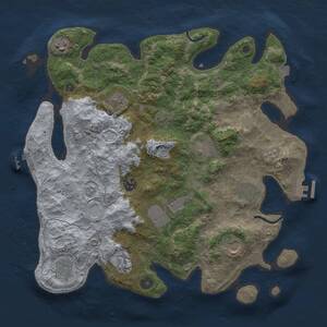 Thumbnail Rust Map: Procedural Map, Size: 3750, Seed: 78803, 16 Monuments