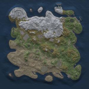 Thumbnail Rust Map: Procedural Map, Size: 3750, Seed: 1619783379, 16 Monuments