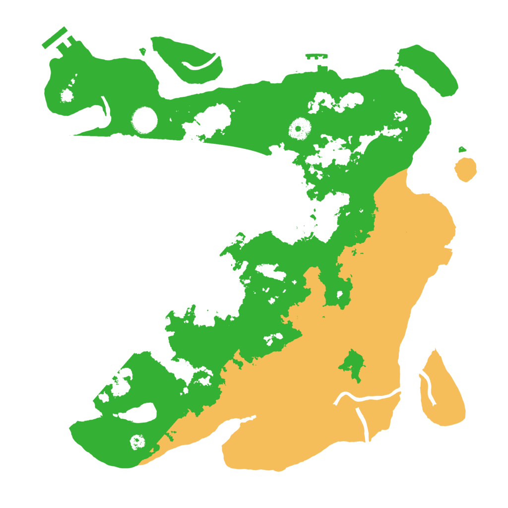 Biome Rust Map: Procedural Map, Size: 3500, Seed: 2609