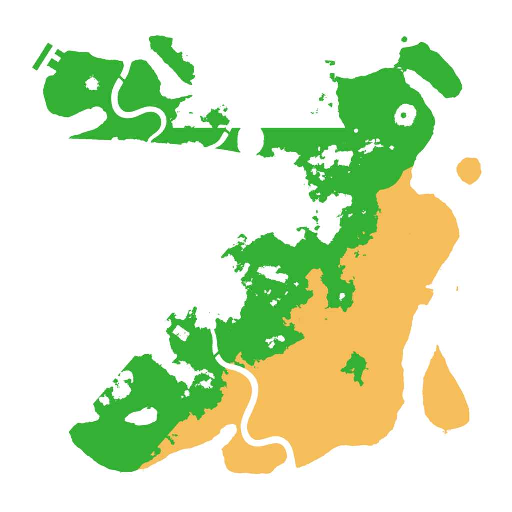 Biome Rust Map: Procedural Map, Size: 3500, Seed: 2609
