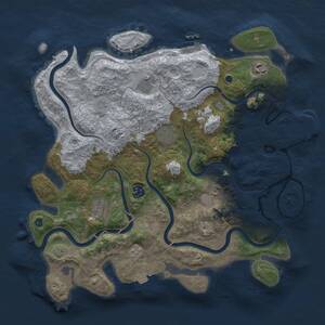 Thumbnail Rust Map: Procedural Map, Size: 3850, Seed: 538287226, 12 Monuments