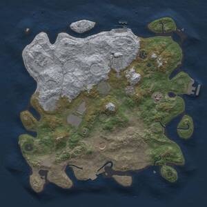 Thumbnail Rust Map: Procedural Map, Size: 3850, Seed: 538287226, 15 Monuments