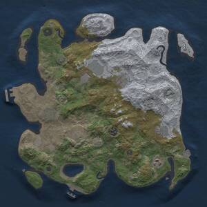 Thumbnail Rust Map: Procedural Map, Size: 3500, Seed: 31415928, 14 Monuments