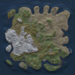 Thumbnail Rust Map: Procedural Map, Size: 4000, Seed: 185151552, 17 Monuments