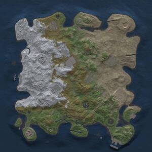 Thumbnail Rust Map: Procedural Map, Size: 3750, Seed: 1765652281, 16 Monuments