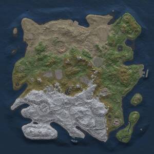 Thumbnail Rust Map: Procedural Map, Size: 4000, Seed: 2031181985, 16 Monuments