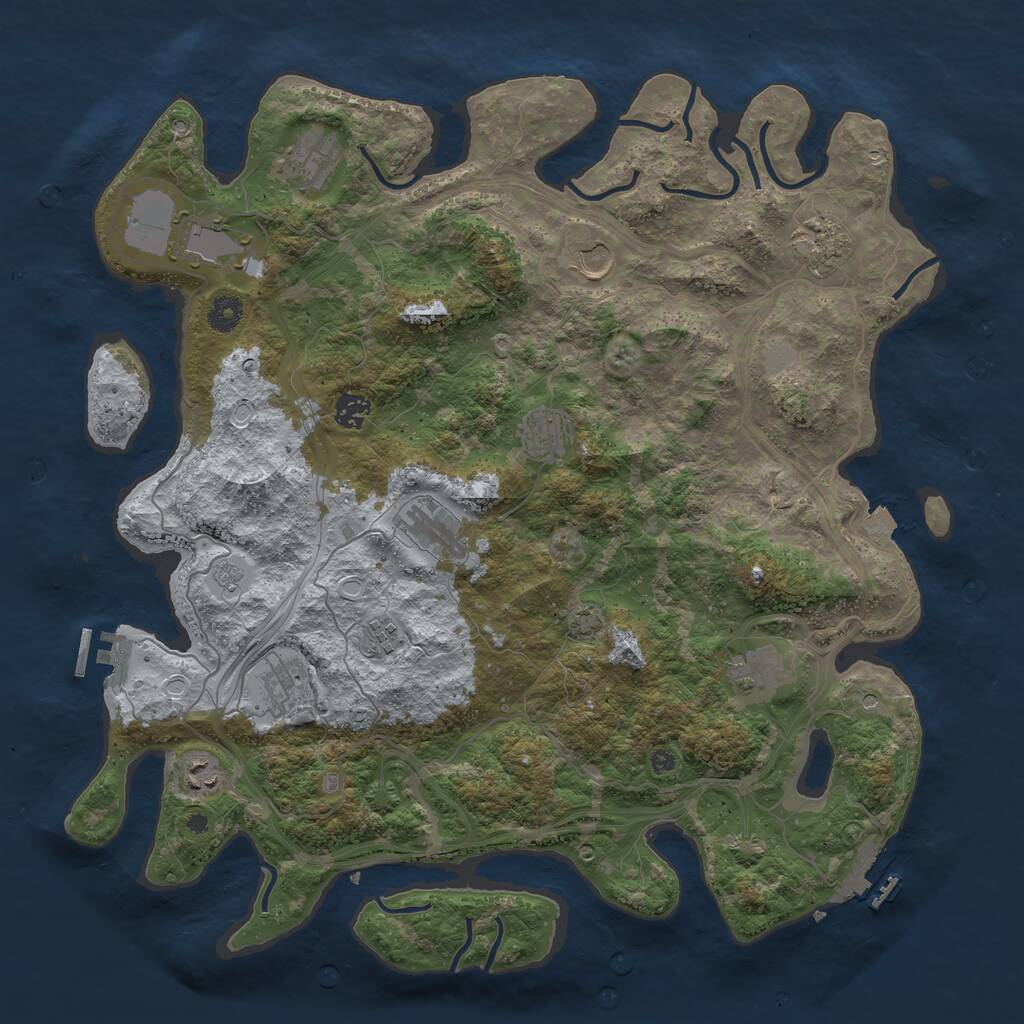 Rust Map: Procedural Map, Size: 4250, Seed: 26092024, 17 Monuments