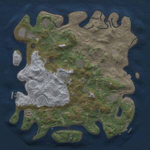 Thumbnail Rust Map: Procedural Map, Size: 4250, Seed: 26092024, 17 Monuments