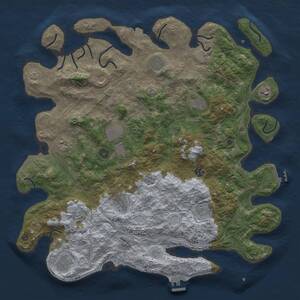 Thumbnail Rust Map: Procedural Map, Size: 4500, Seed: 779538009, 17 Monuments