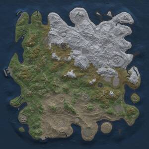 Thumbnail Rust Map: Procedural Map, Size: 4500, Seed: 82471, 17 Monuments