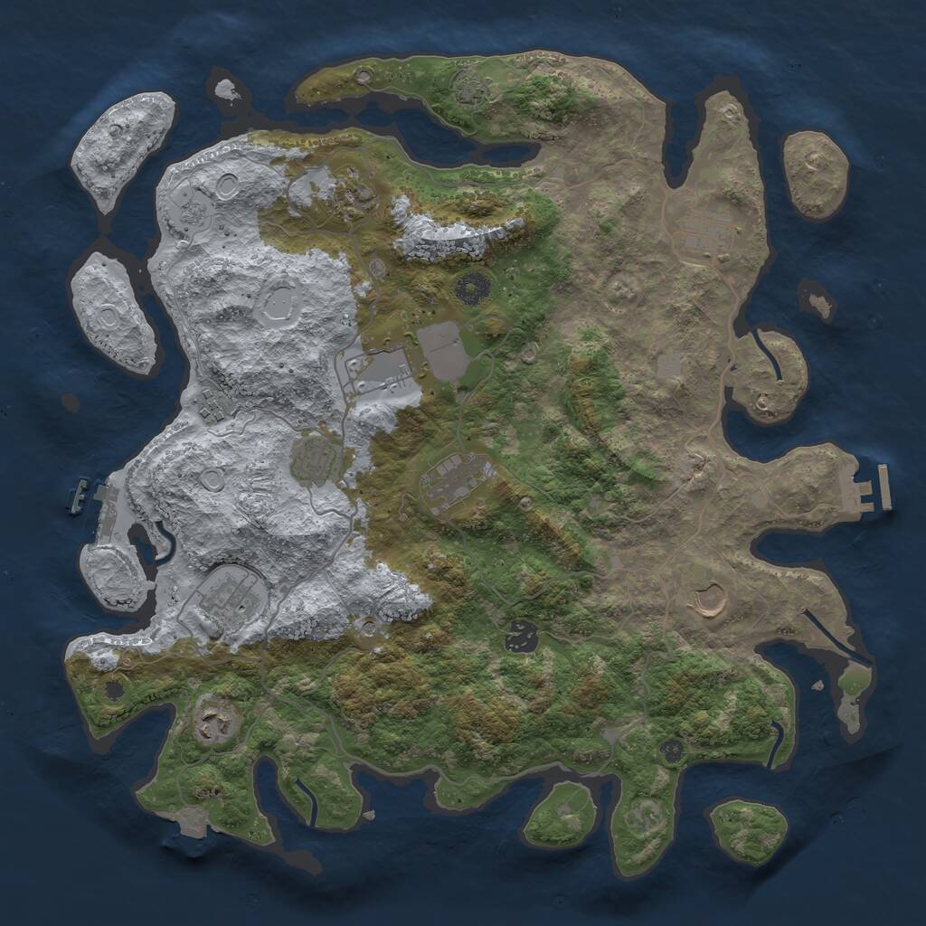 Rust Map: Procedural Map, Size: 4096, Seed: 118078391, 16 Monuments
